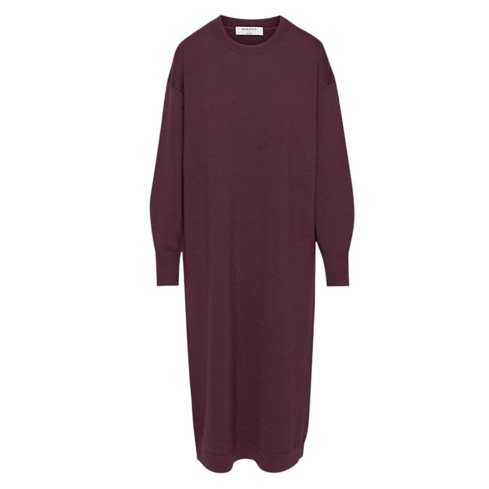Babaton Cozy Rich Maroon Kruger Sweater Dress Size S